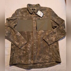 Gillz men's L microfibre snap front fleece light weight jacket, 3 pockets, NWT